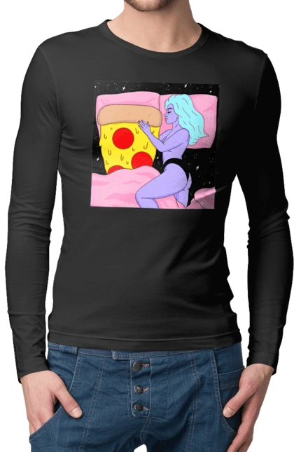 Фиолетовая Девушка И Пицца