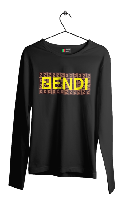 Чоловічій лонгслів з принтом "Fendi". Fendi, lvmh, бренд, будинок моди, італія, люкс, мода, одяг, сумка, фенді. 2070702