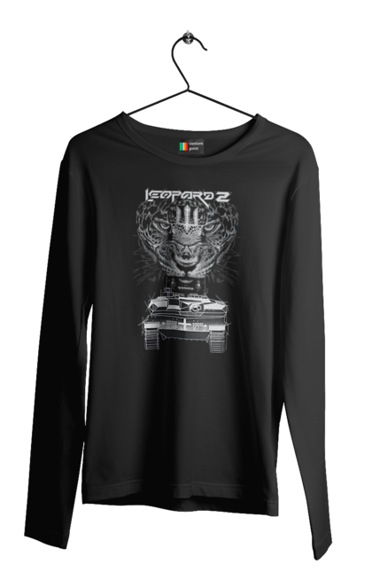 Чоловічий лонгслів з принтом "Леопард 2". Зсу, леопард, леопард 2, танк, танк леопард 2. 2070702