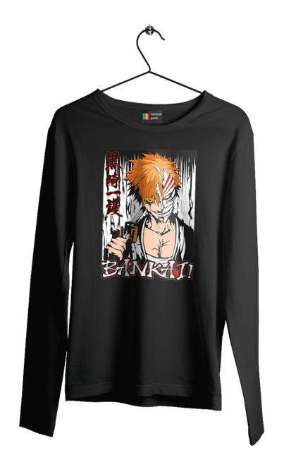 Чоловічій лонгслів з принтом "Бліч Куросакі Ічіґо". Anime, bleach, ichigo kurosaki, manga, аніме, бліч, ічіго, куросакі ічіґо, манга. 2070702