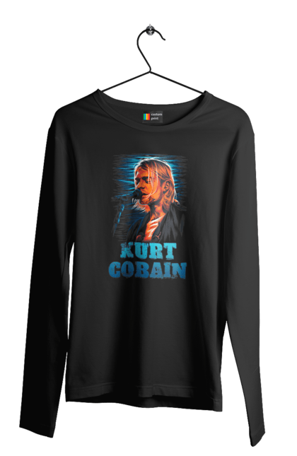 Men's longsleeve with prints Kurt Cobain. Cobain, group, kurt, kurt cobain, music, nirvana, rock. 2070702