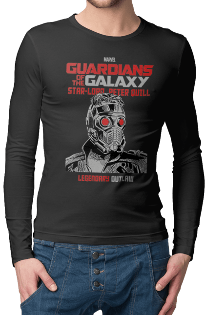 Men's longsleeve with prints Star Lord. Marvel, peter quill, peter quill, star lord, star-lord, starlord. 2070702