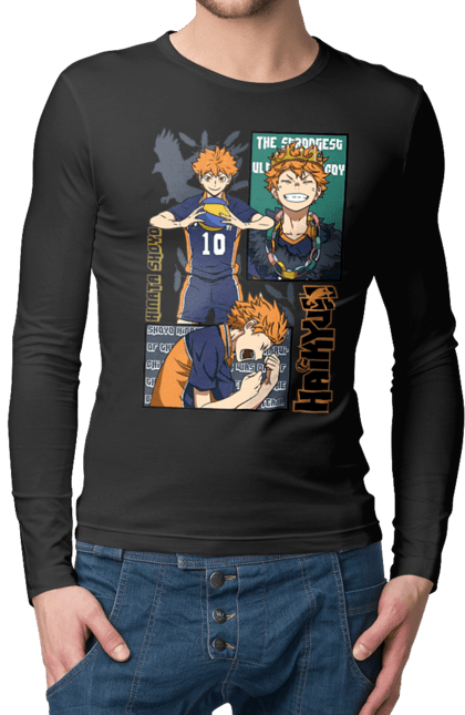 Чоловічій лонгслів з принтом "Волейбол!! Хіната". Anime, haikyu, hinata, manga, shoyo hinata, аніме, волейбол, манга, хіната, шьо хіната. 2070702