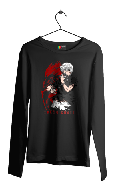 Чоловічій лонгслів з принтом "Токійський гуль". Kaneki ken, tokyo ghoul, аніме, драма, жахи, канеки кен, канекі кен, манга, токійський гуль, фантастика. 2070702