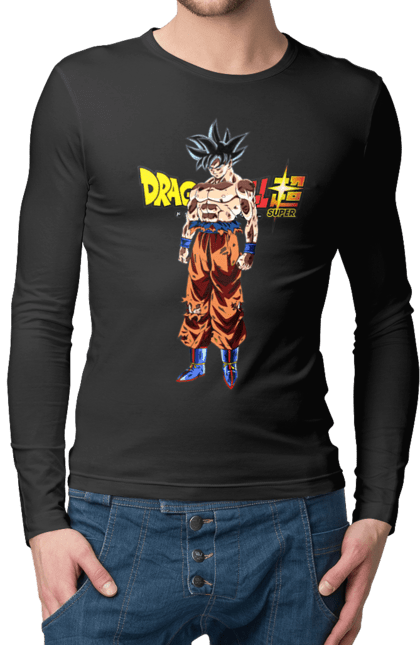 Чоловічій лонгслів з принтом "Перли дракона Сон Гоку". Dragon ball, manga, son goku, аніме, гоку, манга, перли дракона, сон гоку. 2070702