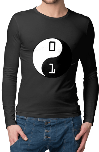 Чоловічий лонгслів з принтом "Інь Янь". Angular, c, css, html, it, javascript, jquery, php, python, react, svelt, vue, айтишник, айті, гумор, код, кодувати, прогер, програміст, програмісти, ти ж, ти ж програміст, тиж програміст. 2070702