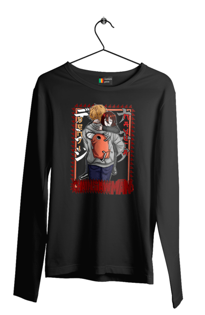 Men's longsleeve with prints Chainsaw Man Denji and Nayuta. Anime, chainsaw man, demon, denji, manga, nayuta, shonen. 2070702