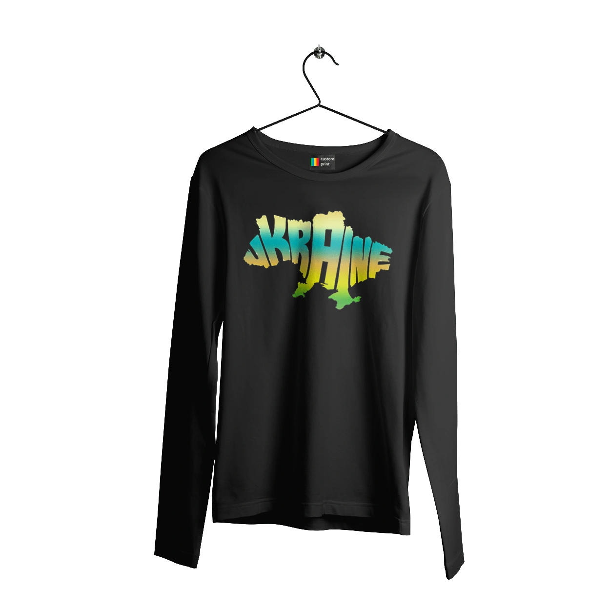 Ukraine silhouette colored