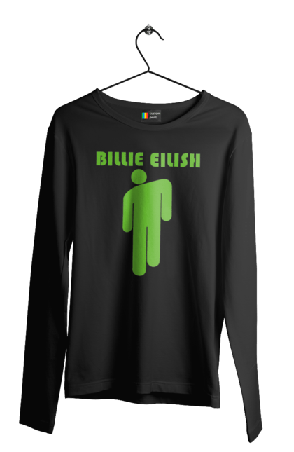 Чоловічий лонгслів з принтом "Billie Eilish". Активістка, біллі айліш, мизукант, права, співачка, тварини. 2070702