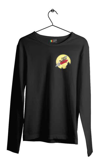 Чоловічий лонгслів з принтом "Хитрий кайот". Антигерой, вайлі кайот, веселі мелодії, віллі, злодій, кайот, не відчуває болю, персонаж мультфільму, північноамериканський кайот, уайлі, швидкий та сміливий. 2070702