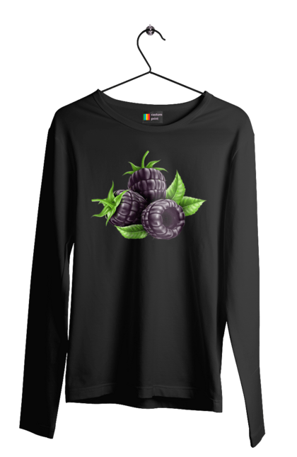 Men`s longsleeve with prints Blackberry. Berry, blackberry. 2070702