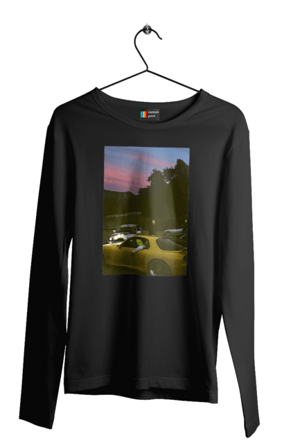 Чоловічий лонгслів з принтом "Авто". 2022, авто, автомобілі, механик, стиль. 2070702