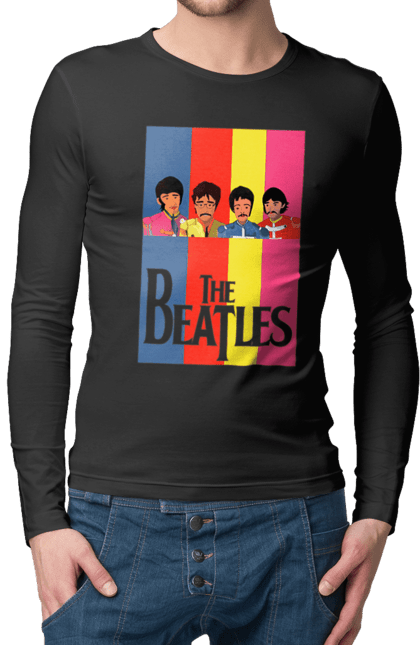 Men's longsleeve with prints The Beatles. Beatles, george harrison, john lennon, liverpool four, music, paul mccartney, ringo starr. 2070702