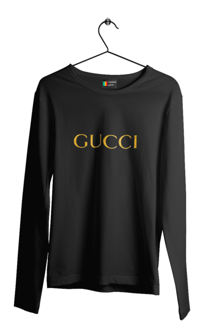 Чоловічій лонгслів з принтом "Gucci". 2022, gucci, бренд, гуччи, мода. CustomPrint.market