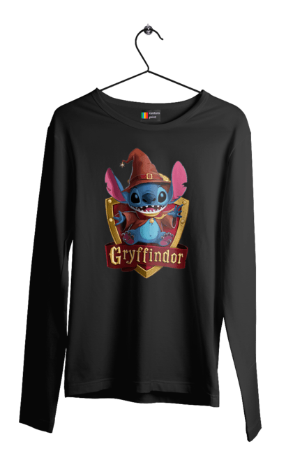 Чоловічій лонгслів з принтом "Стіч Ґрифіндор". Gryffindor, harry potter, hogwarts, stich, гаррі поттер, грифіндор, стіч, факультет, франшиза, хогвартс. 2070702