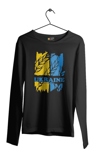 Men`s longsleeve with prints Ukraine ears of wheat. Ears of wheat, symbol of ukraine, ukraine, ukrainian symbols. 2070702
