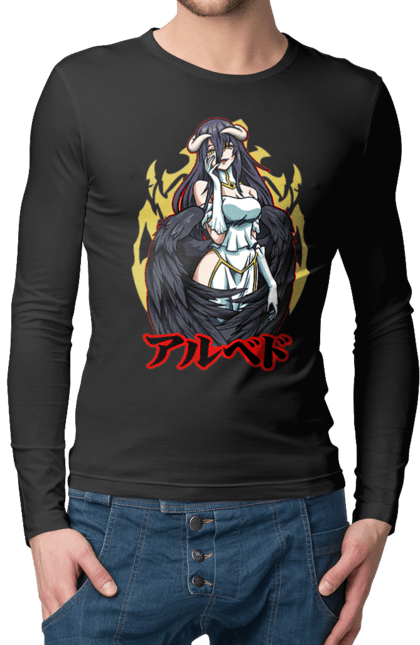 Men's longsleeve with prints Overlord Albedo. Albedo, anime, lord, overlord, tv series. 2070702