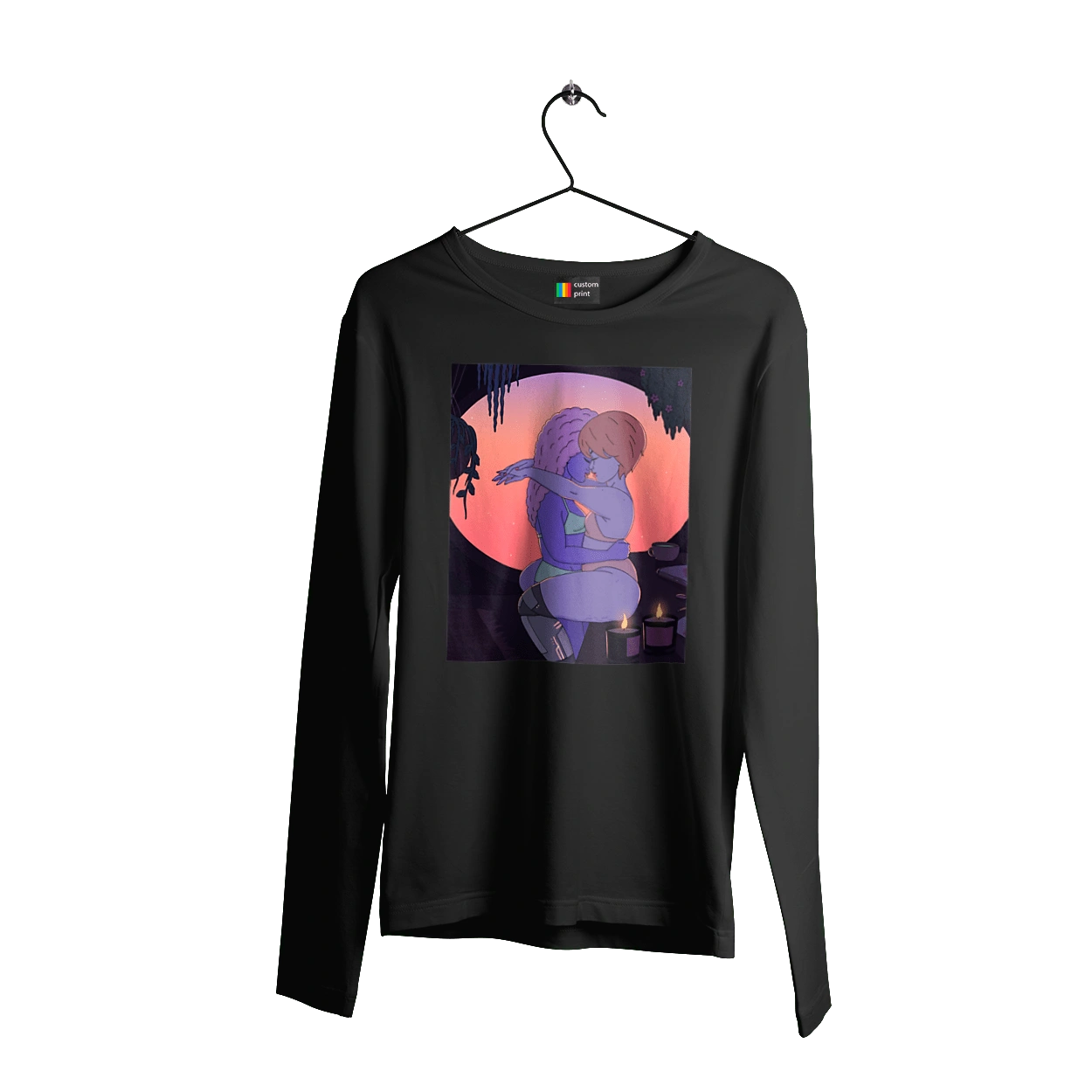 Purple Girls Hugging