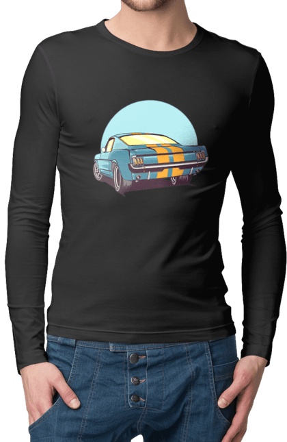 Чоловічий лонгслів з принтом "Авто". Авто, герой, гроші, монстр, музика, новий, персонаж, робот, супер герой. 2070702