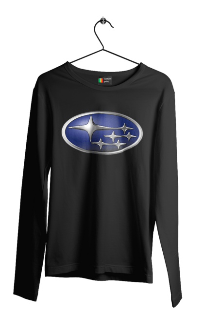 Чоловічий лонгслів з принтом "Subaru". Авто, логотип, субару. 2070702