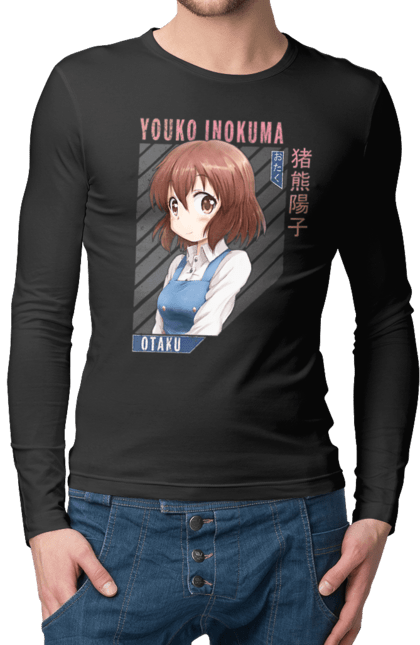 Men's longsleeve with prints Kiniro Mosaic Yoko Inokuma. Anime, gold mosaic, kiniro mosaic, kinmoza, manga, yoko, yoko inokuma. 2070702