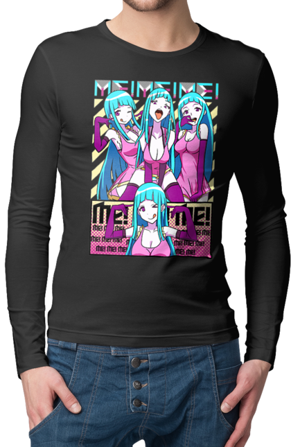 Men's longsleeve with prints Me! Me! Me!. Anime, clip, daoko, teddyloid, young woman. 2070702