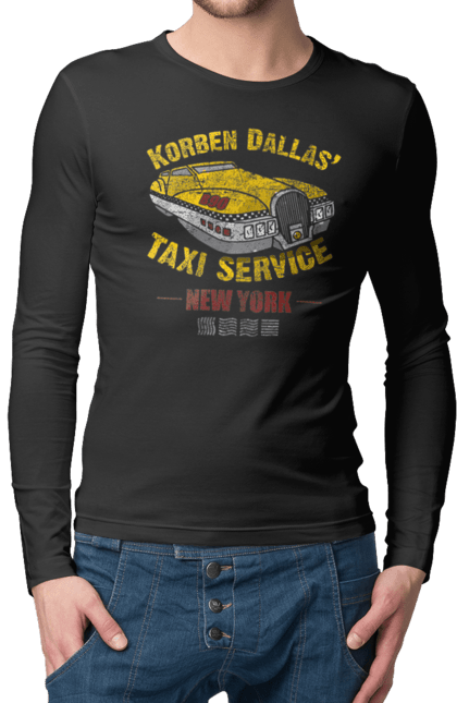 Men`s longsleeve with prints Fifth element | Korban Dallas | Taxi service. Corban dallas, fifth element, new york, taxi, taxi service. 2070702
