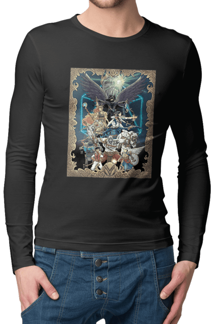 Чоловічий лонгслів з принтом "Легенда вокс машина". Вокс, вокс машина, машина, мультсериал, приключения, сериал, фентезі. 2070702