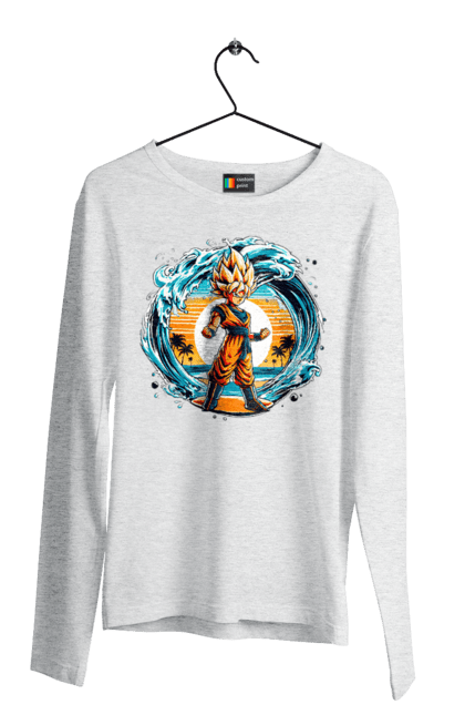 Чоловічій лонгслів з принтом "Перли дракона Сон Гоку". Dragon ball, manga, son goku, аніме, гоку, манга, перли дракона, сон гоку. 2070702