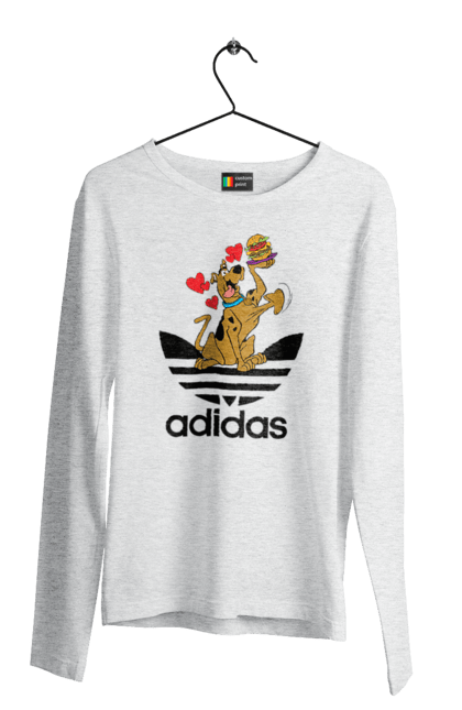 Men's longsleeve with prints Adidas Scooby Doo. Adidas, animated series, dog, scooby doo, scooby doo, scooby-doo, tv series. 2070702