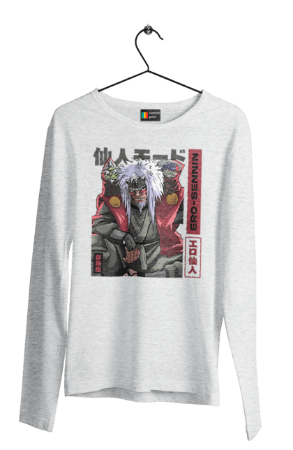 Men's longsleeve with prints Naruto Jiraiya. Anime, hokage, jiraiya, manga, naruto, shinobi, shonen. 2070702