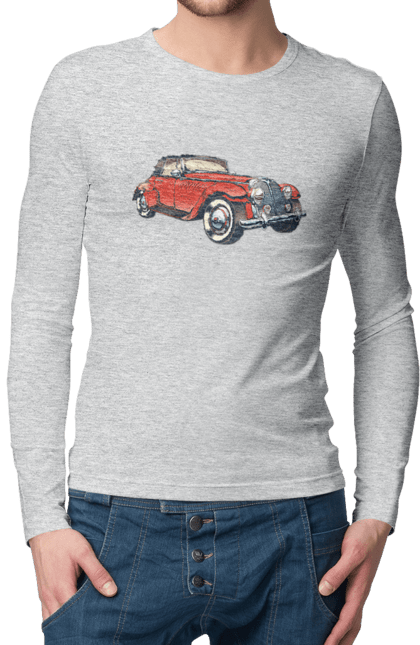 Men`s longsleeve with prints Car Rarity. Car, retro. 2070702