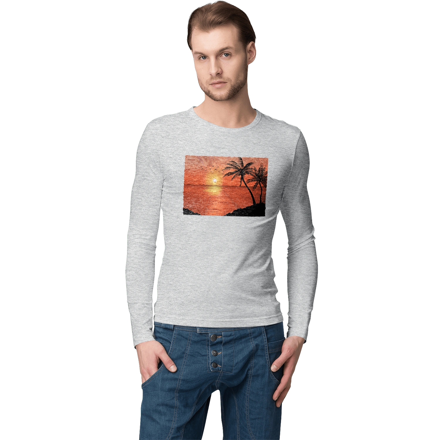 Закат Пальмы Море