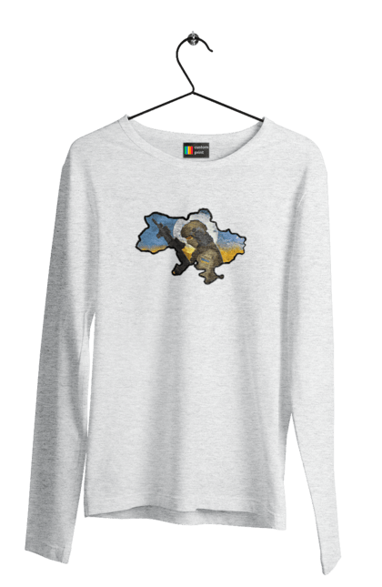 Чоловічий лонгслів з принтом "Слава ЗСУ". Вільна нація, воля, героям слава, мир, свобода, слава зсу, слава україні, україна, чисте небо, щасливі люди. 2070702