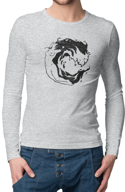 Men`s longsleeve with prints Girl wave. Girl, sea, wave. 2070702