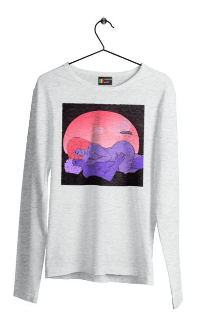 Men`s longsleeve with prints Aliens Girl And Boy. Girl, guy, naked. 2070702