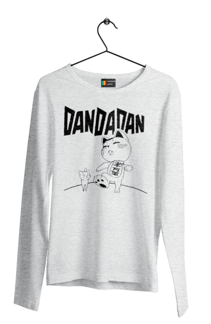 Мужской лонгслив с принтом Дандадан Турбо бабка. Dandadan, turbo granny, yokai, аниме, дандадан, ёкай, манга, турбо-бабка. 2070702