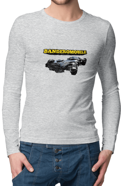 Men`s longsleeve with prints Truck. Bandera, batmobile, military equipment, super car, truck, зсу. 2070702