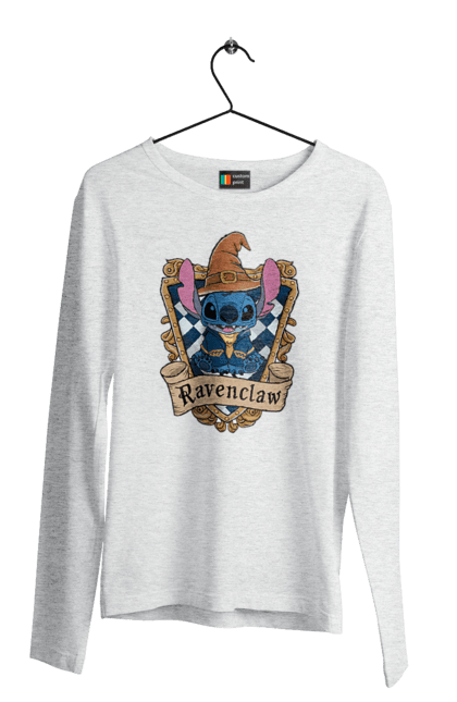 Чоловічій лонгслів з принтом "Стіч Рейвенклов". Harry potter, hogwarts, ravenclaw, stich, гаррі поттер, когтевран, рейвенклов, стіч, факультет, хогвартс. 2070702