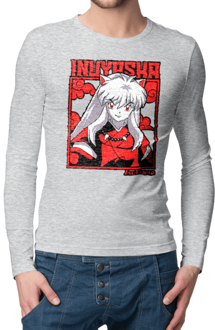 Чоловічій лонгслів з принтом "Inuyasha". Anime, inuyasha, manga, rumiko takahashi, аніме, демон охоронець, манга, руміко такахасі. 2070702