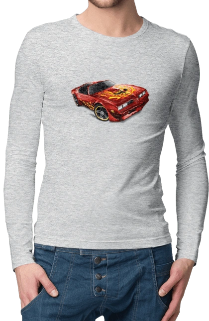 The car is red, high speed