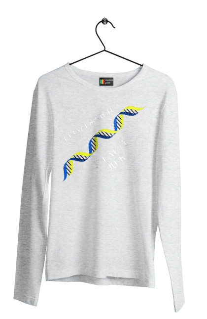 Men`s longsleeve with prints Independence, In Our Dna. Dna, independence, ukraine. 2070702