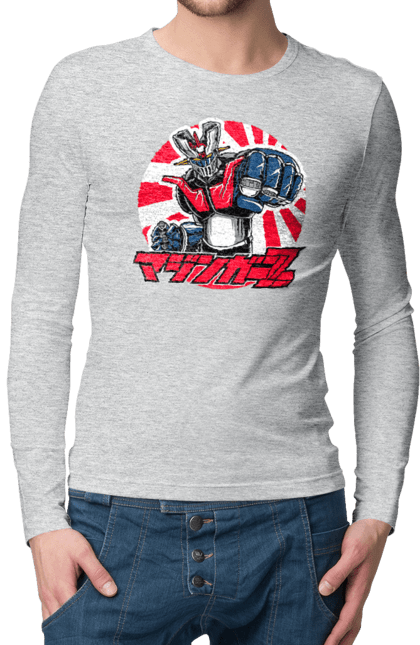 Men's longsleeve with prints Mazinger Z Grendizer. Anime, goldorak, goldrake, grendizer, manga, mazinger z, mecha, robots. 2070702