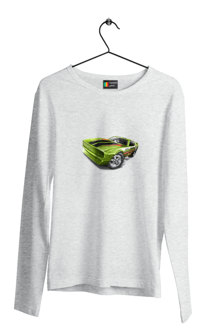 Чоловічий лонгслів з принтом "Спорткар". Авто, автомобіль, кастом, машина, потужне авто, спорткар. 2070702