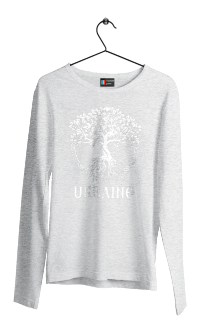Men`s longsleeve with prints Tree Ukraine. Patriotic, ssu, tree ukraine, ukraine, ukrainian, wood. 2070702