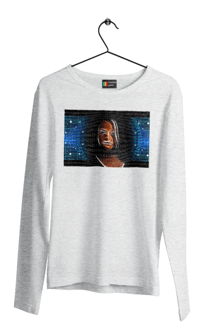 Чоловічий лонгслів з принтом "Штучний Розум". Айті, айтішник, гик, жінка, знання, інженер, інтелект, кібер, кібернетика, кіборг, код, комп, комп`ютерник, кристал, машинне навчання, мікросхема, мозок, портрет, програміст, професіонал, професія, розробник, розум, світиться, світло, хакер, чіп, штучний інтелект, штучний розум. 2070702