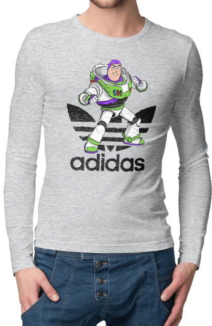 Men's longsleeve with prints Adidas Buzz Lightyear. Adidas, buzz lightyear, cartoon, toy, toy story. 2070702