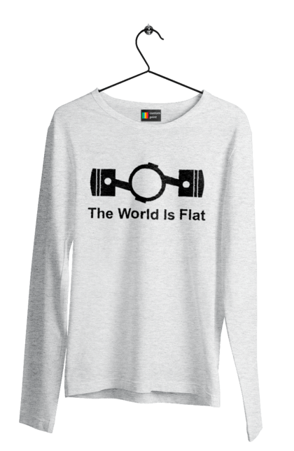 Men`s longsleeve with prints World Flat. Auto, detail. 2070702