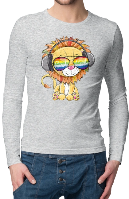 Lion In Glasses And Headphones