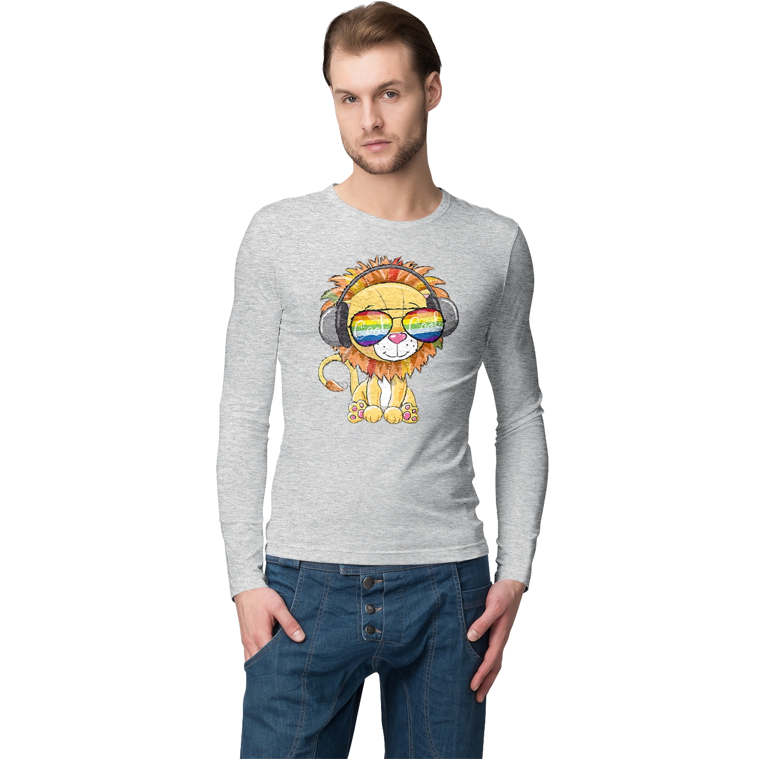 Lion In Glasses And Headphones